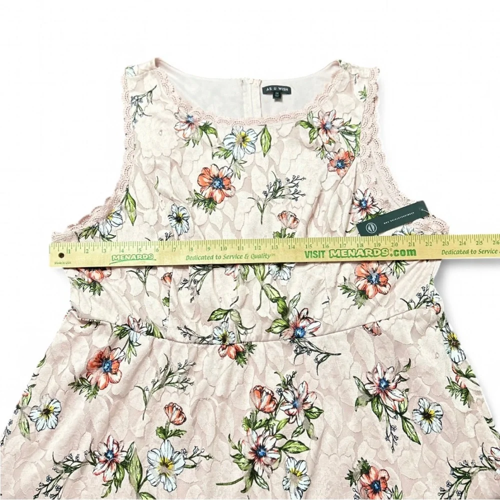 AS YOU WISH Floral Lace Dress 3X
